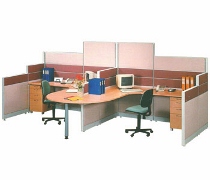 Partisi Kantor Uno Exclusive 2 Staff Configuration