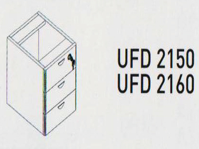 Meja Kantor Uno ( Side Desk & Drawer ) UOD 2150 & UOD 2160 ( Platinum Series )