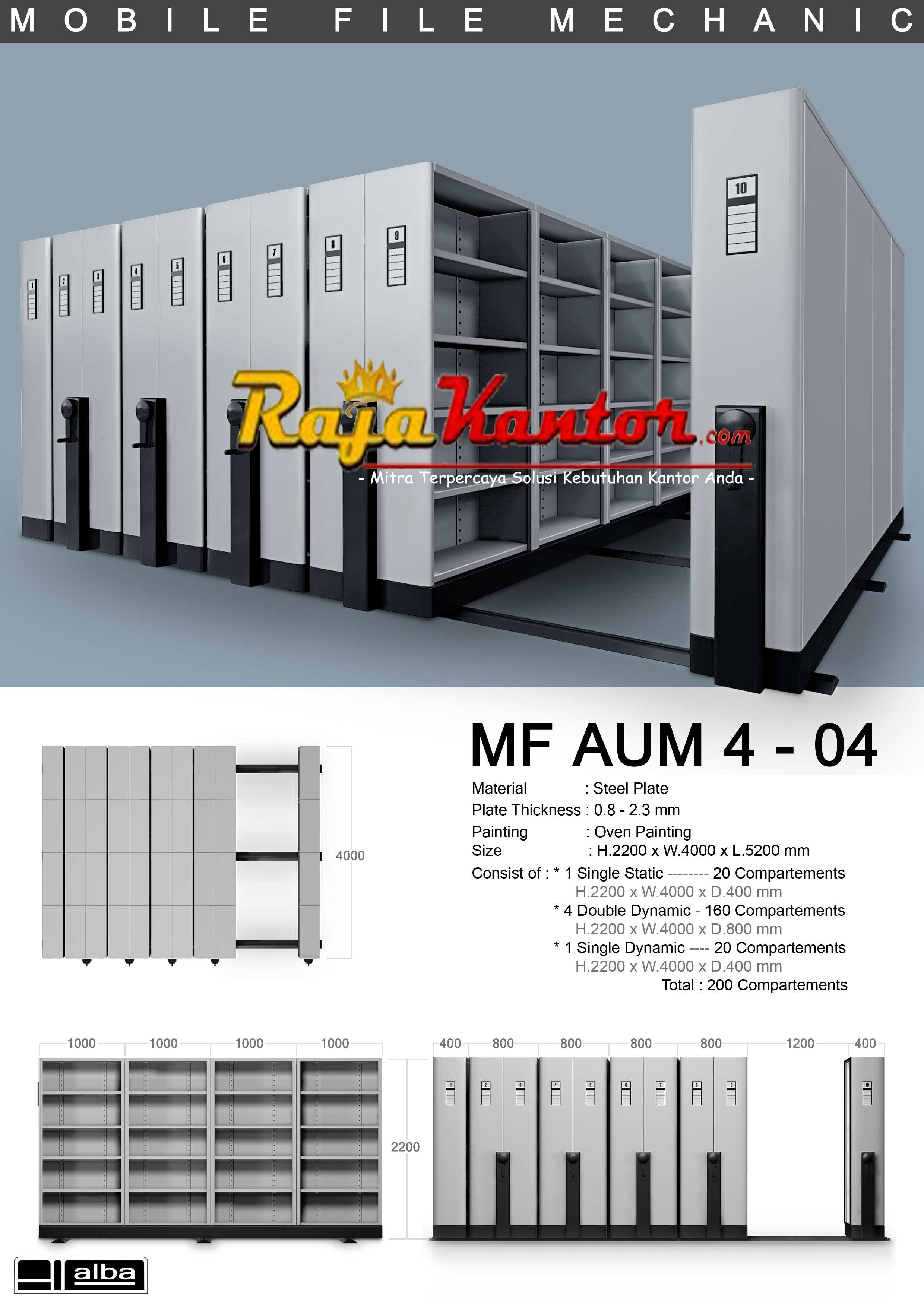 Mobile File Mekanik Alba MF Aum 4-04 Grey