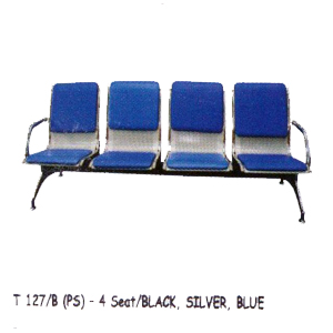 Kursi Tunggu Tiger T 127 B (PS) – 4 Black, Silver